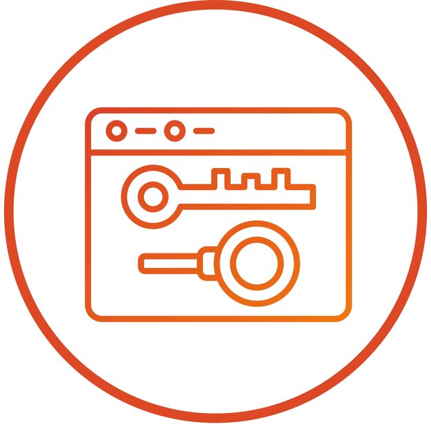 Búsqueda de palabras clave de diseño vectorial Estilo de icono