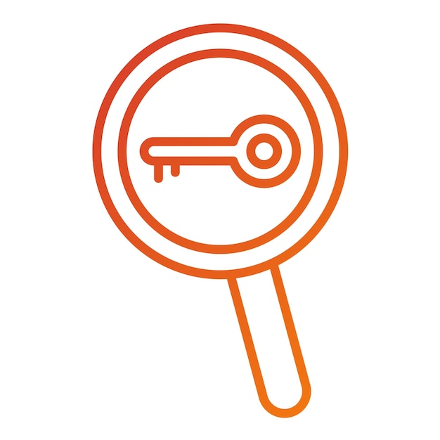 Búsqueda de palabras clave Estilo del icono