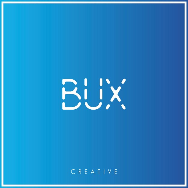 BUX Creative Vector Último Diseño del logotipo Último mínimo Logotipo Premium Ilustración vectorial Monograma