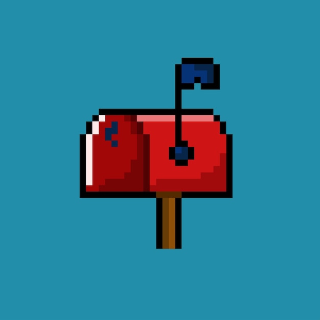 buzón de correo con estilo pixel art