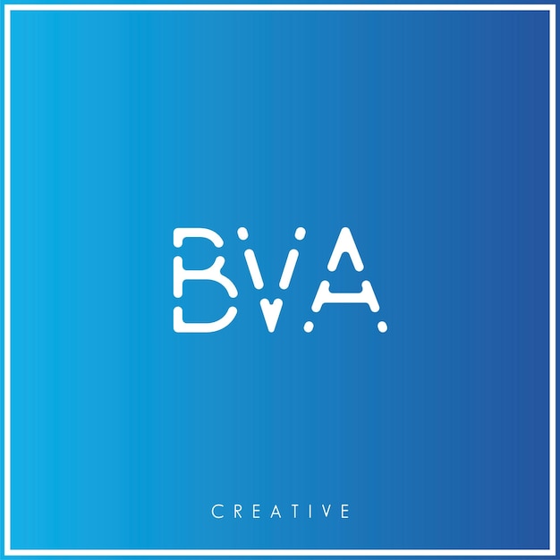 BVA Creative Vector Latter Diseño de logotipo Mínimo Logotipo Latter Ilustración vectorial premium Monograma