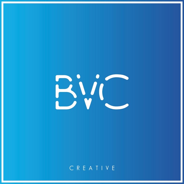 BVC Creative Vector Latter Diseño de logotipo Minimal Logotipo Latter Ilustración vectorial premium Monograma