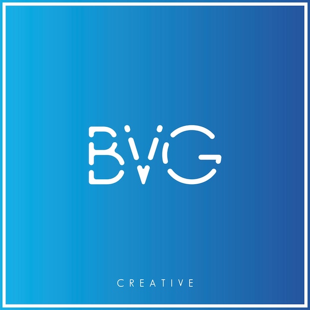 BVG Creative Vector Último Diseño del logotipo Mínimo Último Logotipo Premium Ilustración vectorial Monograma