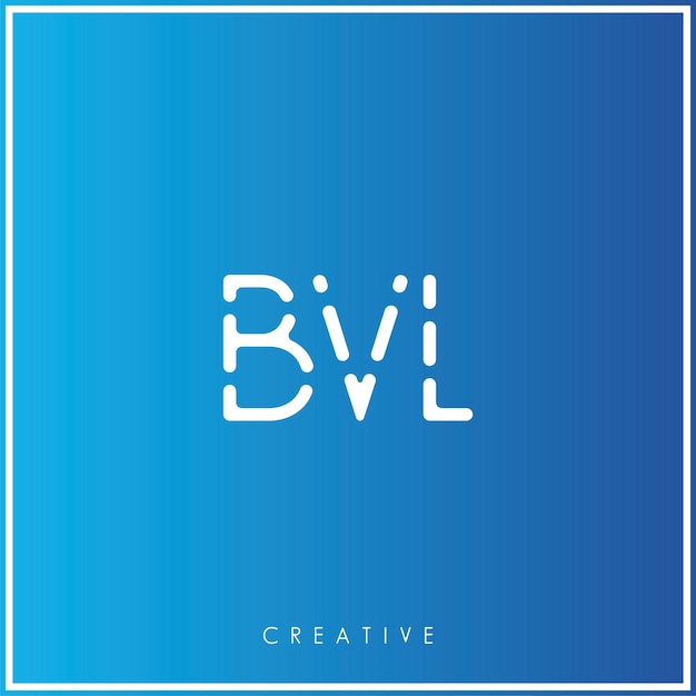 Vector bvl creative vector latter diseño del logotipo minimal logotipo latter ilustración vectorial premium monograma