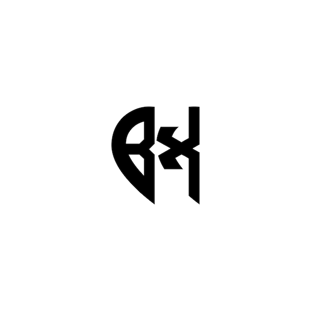BX monograma diseño del logotipo letra texto nombre símbolo monocromático logotipo alfabeto carácter logotipo simple