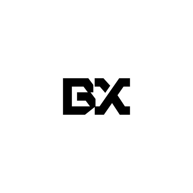 BX monograma diseño del logotipo letra texto nombre símbolo monocromático logotipo alfabeto carácter logotipo simple