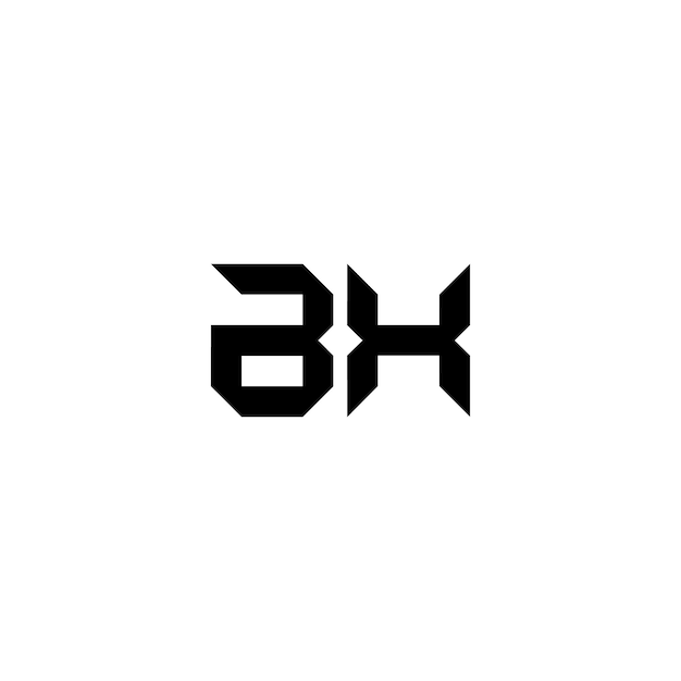 BX monograma diseño del logotipo letra texto nombre símbolo monocromático logotipo alfabeto carácter logotipo simple