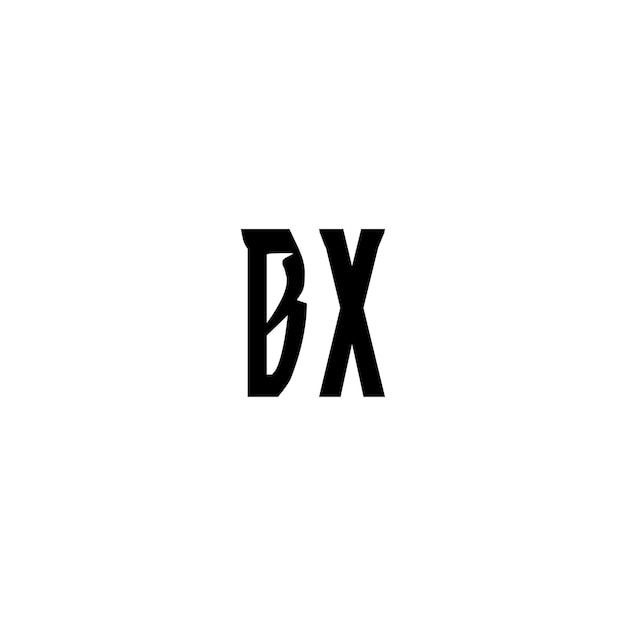 BX monograma diseño del logotipo letra texto nombre símbolo monocromático logotipo alfabeto carácter logotipo simple