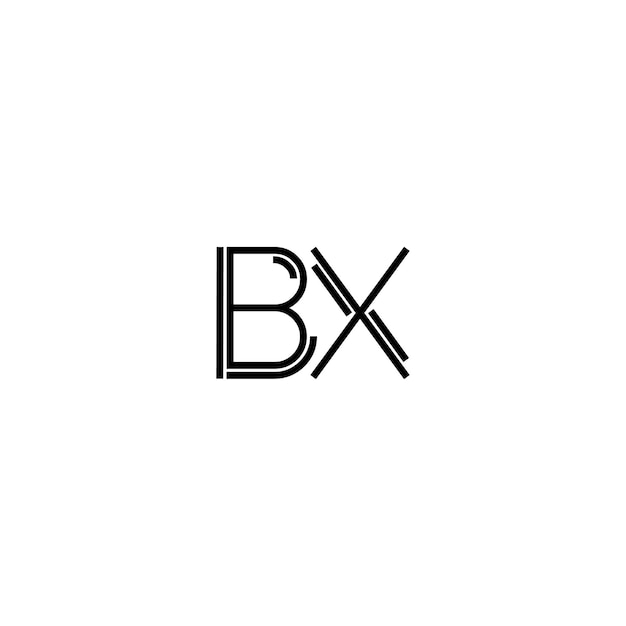 BX monograma diseño del logotipo letra texto nombre símbolo monocromático logotipo alfabeto carácter logotipo simple