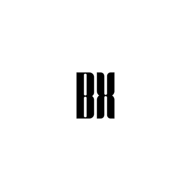 BX monograma diseño del logotipo letra texto nombre símbolo monocromático logotipo alfabeto carácter logotipo simple