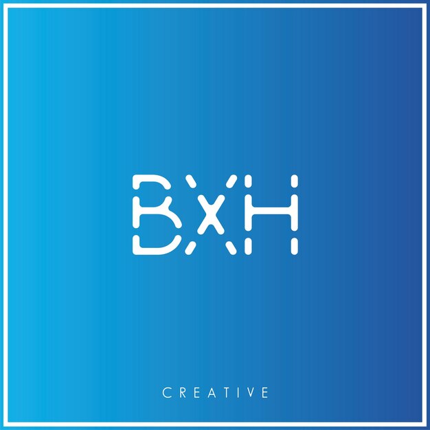 BXH Creative Vector Latter Diseño del logotipo Minimal Latter Logo Premium Ilustración vectorial Monograma