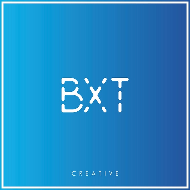 BXT Creative Vector Último Diseño de Logotipo Mínimo Último Logotipo Premium Ilustración Vector Monograma