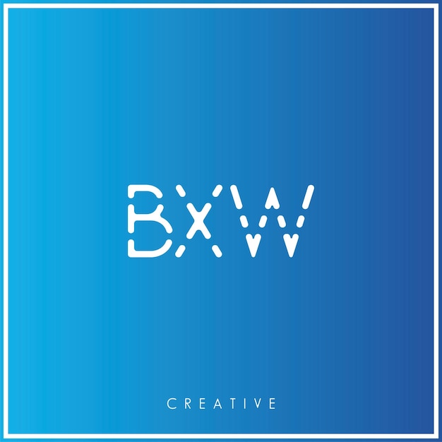 BXW Creative Vector Latter Diseño del logotipo Minimal Latter Logo Premium Ilustración vectorial Monograma