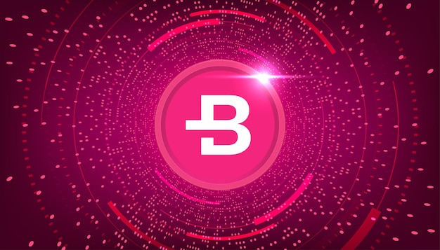 Bytecoin BCN moneda criptográfica temática banner BCN icono sobre fondo de color negro moderno