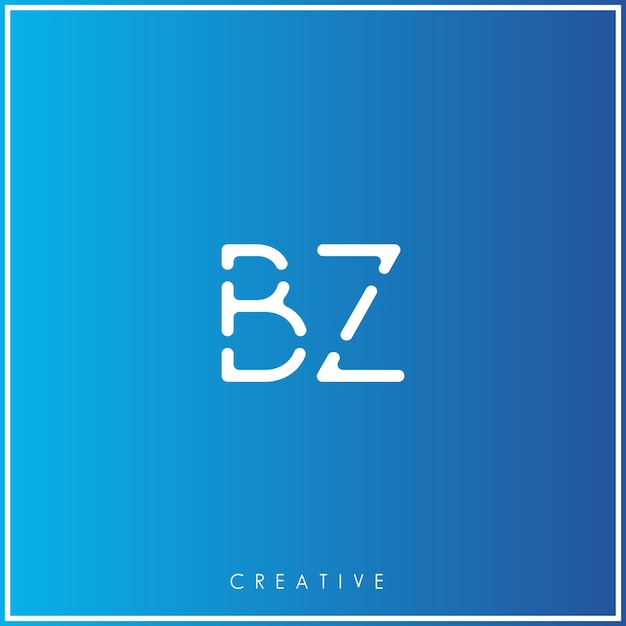 BZ Premium Vector último diseño del logotipo Creative Logo Vector Ilustración letras del logotipo Logo Creative