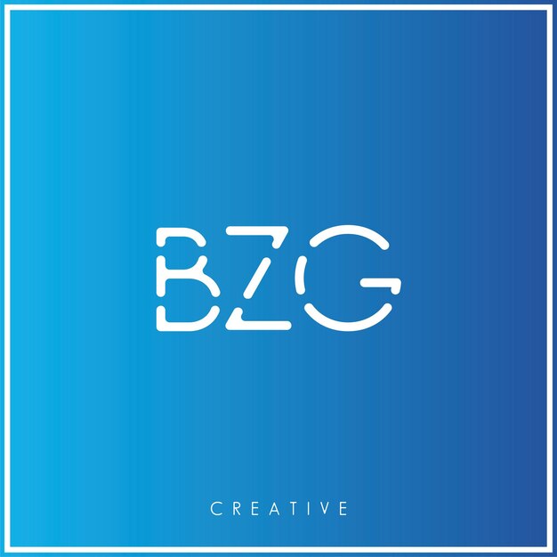 BZG Creative Vector Último Diseño del logotipo Mínimo Último Logotipo Premium Ilustración vectorial Monograma