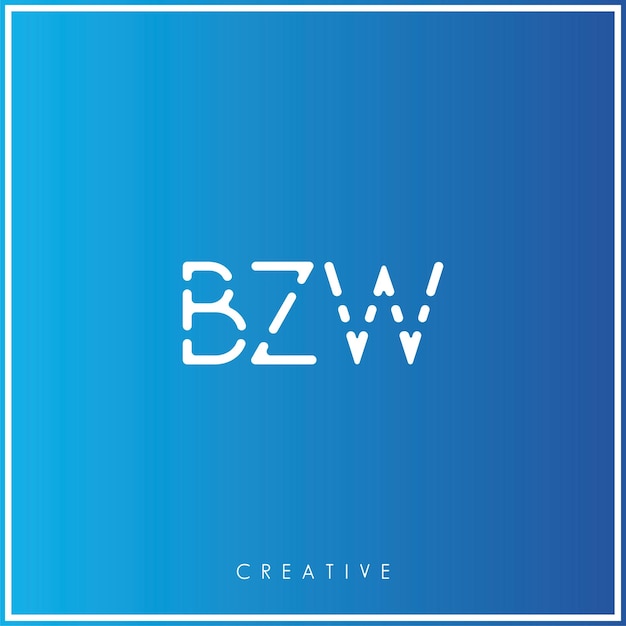 BZW Creative Vector Latter Diseño del logotipo Minimal Latter Logo Premium Ilustración vectorial Monograma