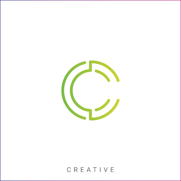 C Diseño creativo de logotipo Branding Diseño de logotipo Ilustración vectorial Diseño de íconos Diseño de monogramas