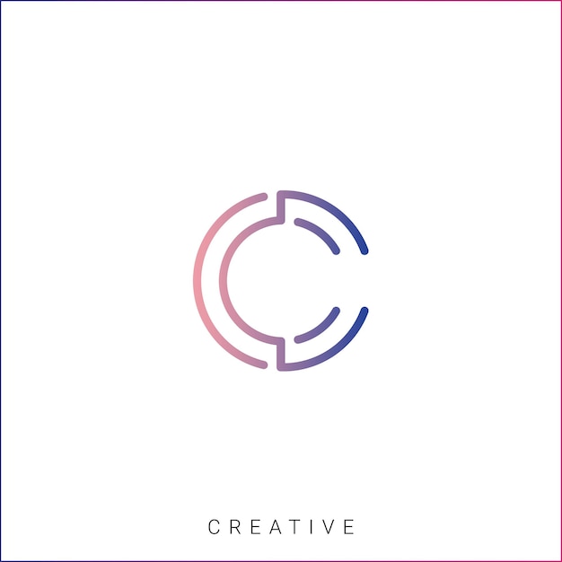 C Diseño creativo de logotipo Branding Diseño de logotipo Ilustración vectorial Diseño de íconos Diseño de monogramas