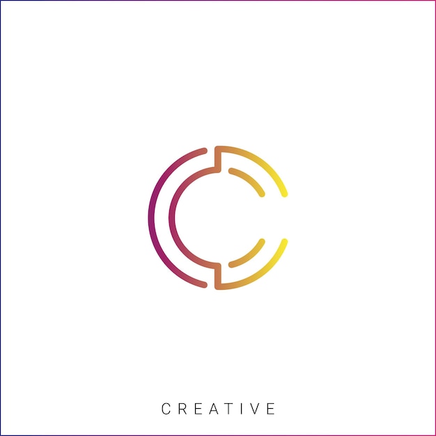 C Diseño creativo de logotipo Branding Diseño de logotipo Ilustración vectorial Diseño de íconos Diseño de monogramas