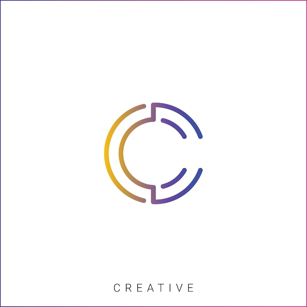C Diseño creativo de logotipo Branding Diseño de logotipo Ilustración vectorial Diseño de íconos Diseño de monogramas