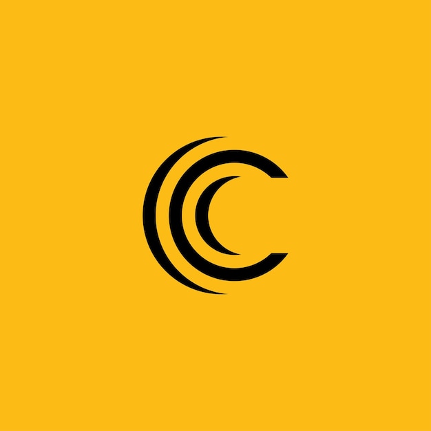 C Diseño de logotipo y plantilla Creative C icono iniciales basadas en letras en vector