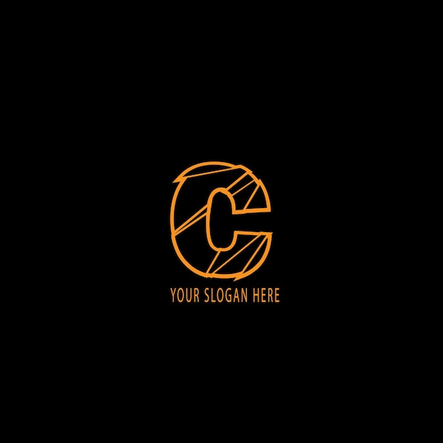 c diseño de logotipo de texto de estilo diferente