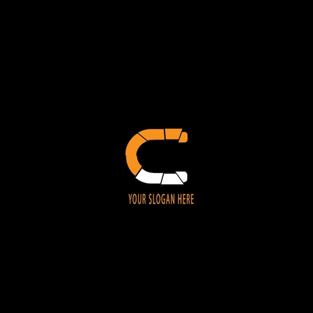 c diseño de logotipo de texto de estilo diferente