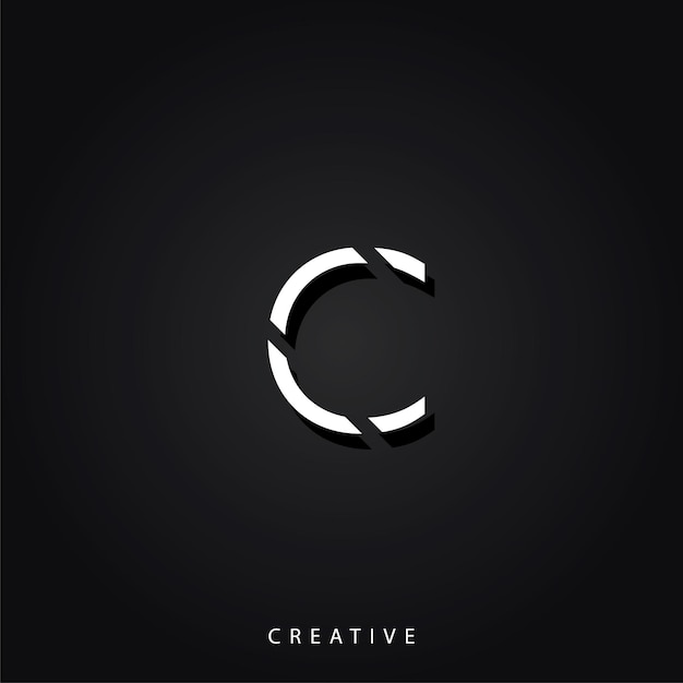 C Diseño de logotipo vectorial creativo Logotipo posterior Ilustración vectorial Logotipo premium Logotipo creativo