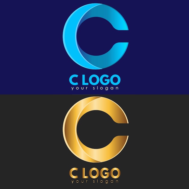 C logo tu logo es un logo que es un símbolo de la empresa | Vector Premium