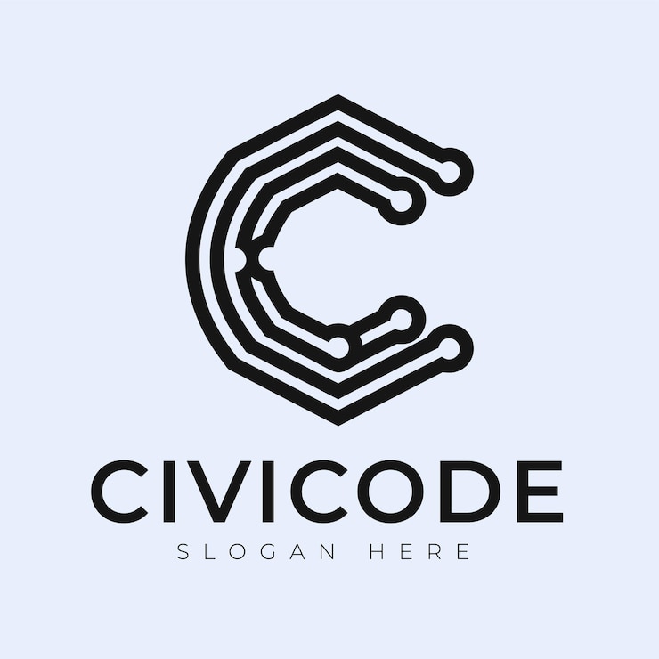 Vector c logotipo de la empresa logotipo creativo logotipo técnico logotipo mínimo