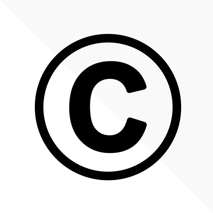 Vector c símbolo marca registrada derechos de autor gráficos derechos de autor de marca registrada c vector reservado producto comercial