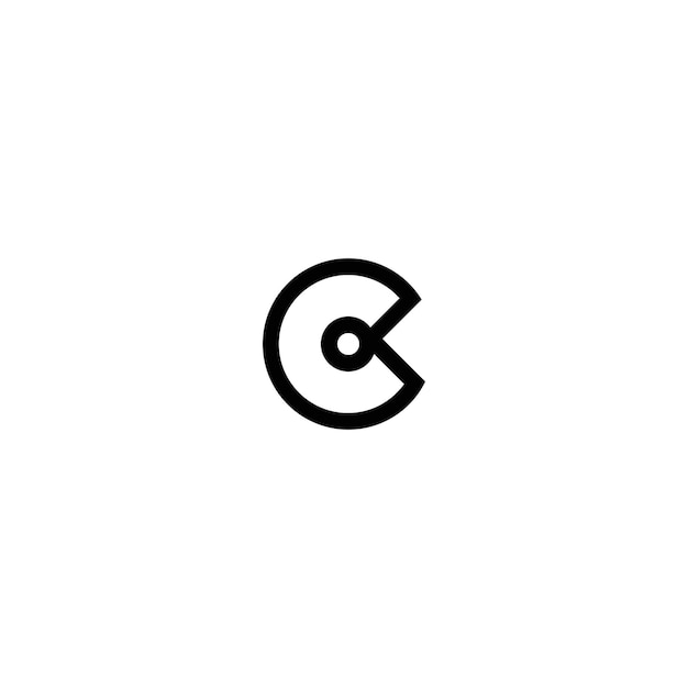 C Vector logo Plantilla de carta simple