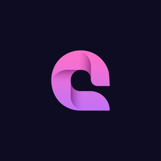 c vector de logotipo de gradiente moderno