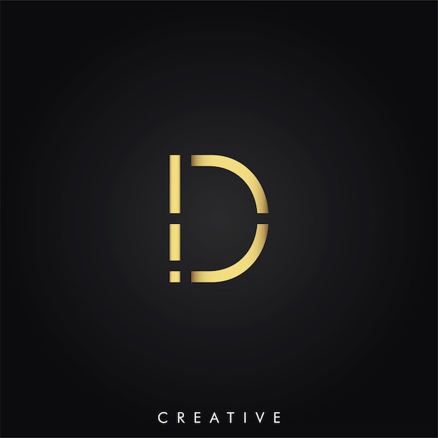 C Vector de oro premium Logo posterior Ilustración vectorial Logo creativo Diseño de monograma de logotipo de lujo