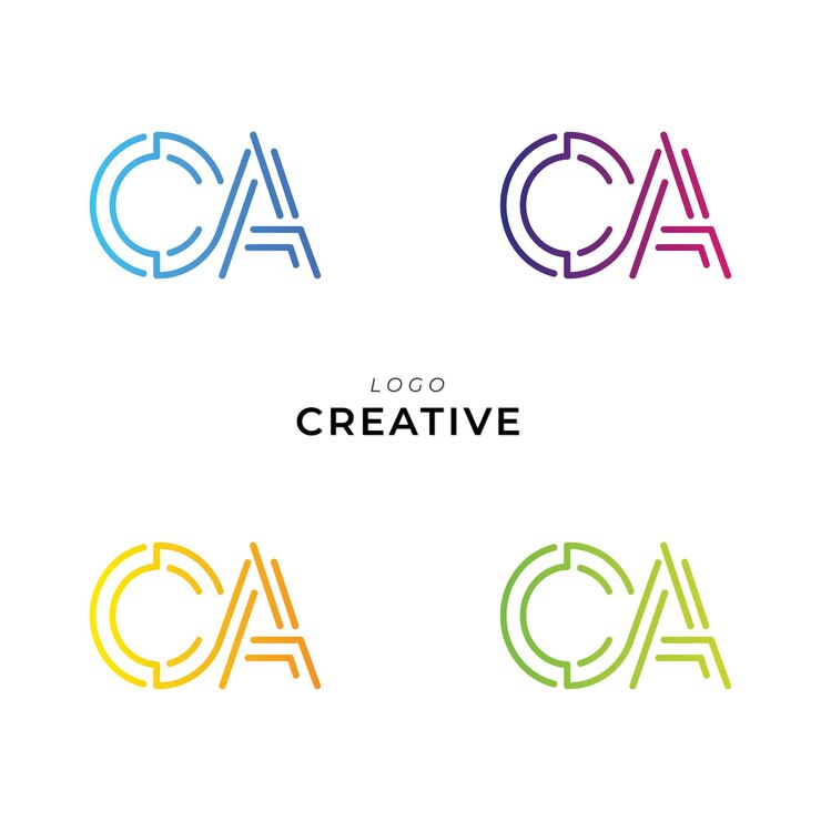 Vector ca diseño creativo de logotipo diseño de marca diseño de logotipo ilustración vectorial diseño de íconos diseño de monograma