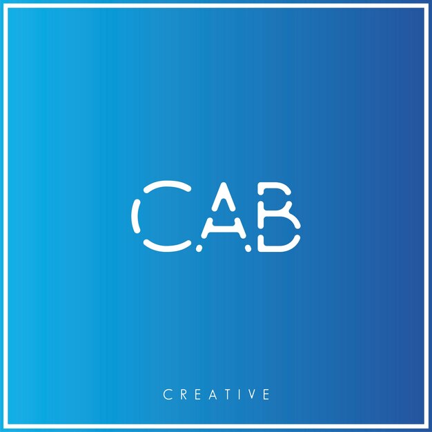 CAB Premium Vector último diseño de logotipo Diseño creativo de logotipo Ilustración vectorial Logotipo mínimo Monograma