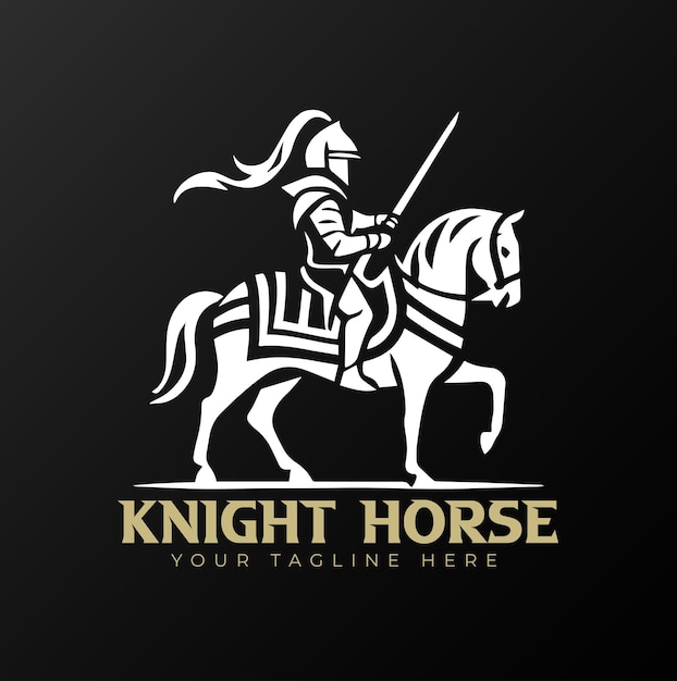 Caballero oscuro con el logotipo del caballo