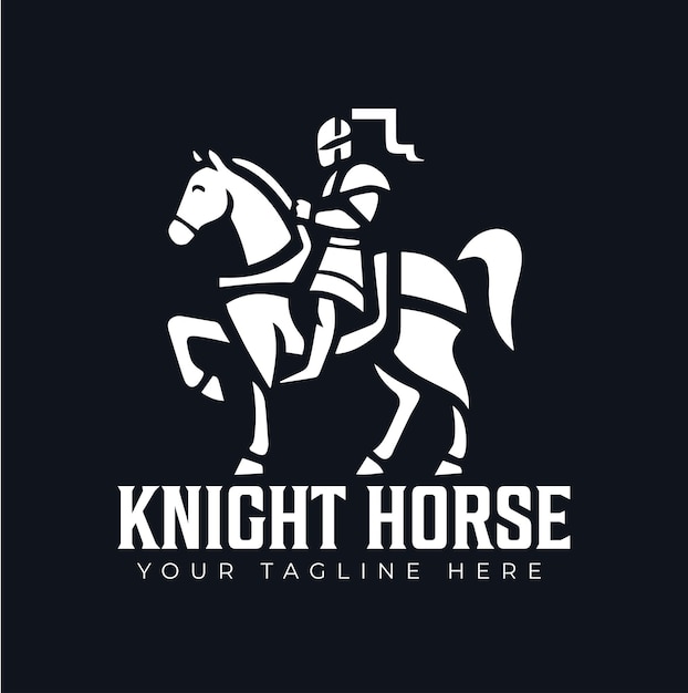 Caballero oscuro con el logotipo del caballo