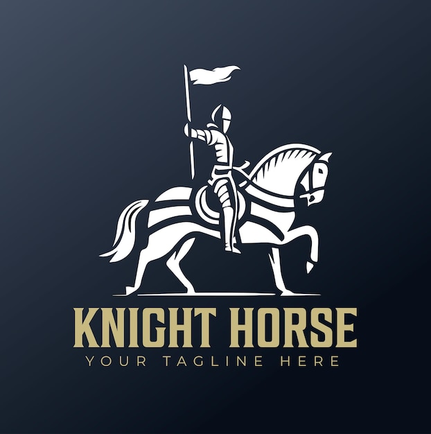 Caballero oscuro con el logotipo del caballo