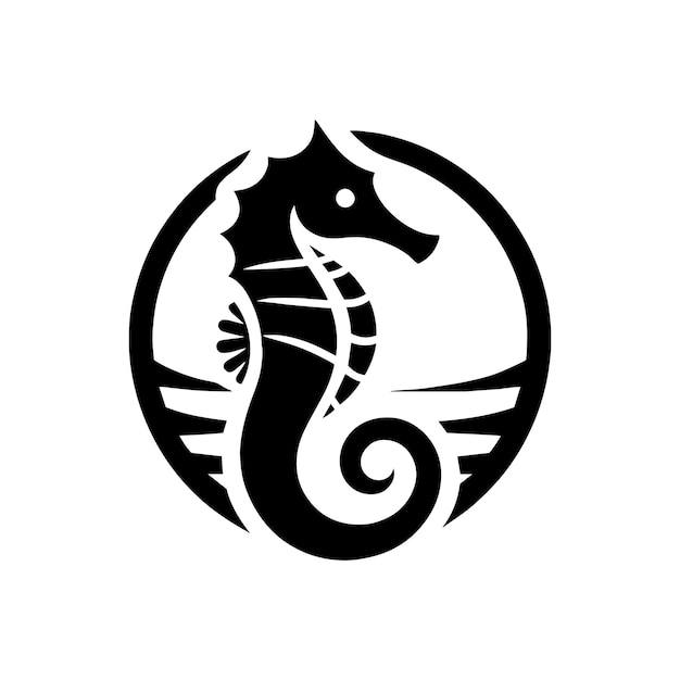 Caballito de mar logo y símbolo icono vectores