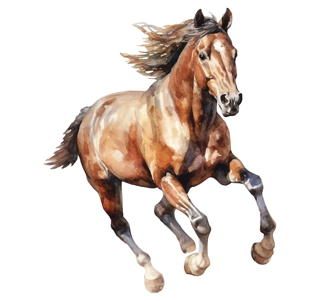 caballo acuarela ilustración