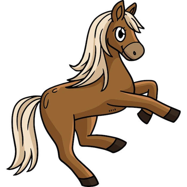 Caballo, caricatura, coloreado, clipart, ilustración