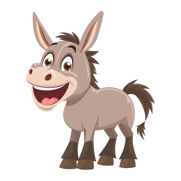 un caballo de dibujos animados con una cara feliz y una cara sonriente