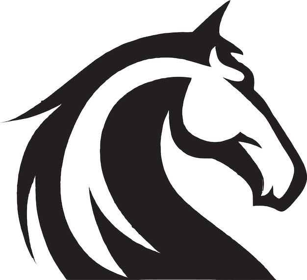 Caballo encabritado con forma hermosa y símbolo de apariencia llamativa