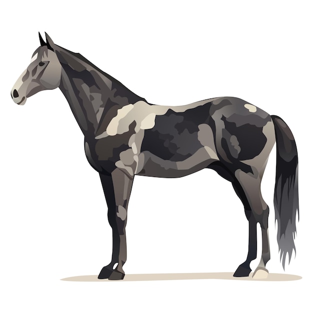 Caballo de juego colorido esta ilustración finamente detallada muestra la magnificencia de los caballos