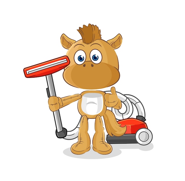 Caballo limpio con un vector de caracteres de vacío