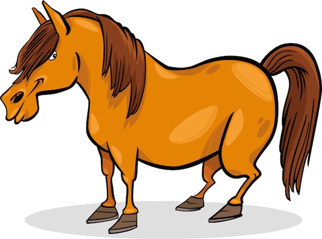 Vector caballo pony de dibujos animados