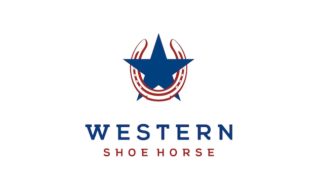 Vector caballo de zapato para diseño de logotipo de country / western / cowboy ranch