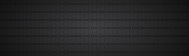 Cabecera abstracta negra Banner de pantalla ancha vectorial moderno Ilustración de textura sencilla